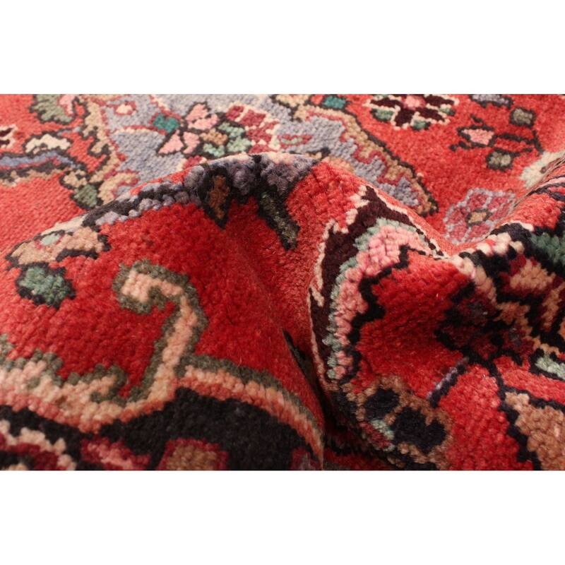 ECARPETGALLERY Hand-knotted Andelz Red Wool Rug - 3'6 x 10'0