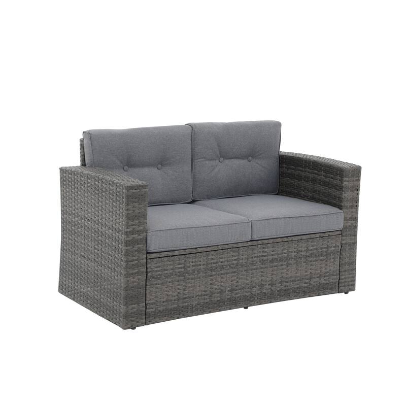 Outdoor Wicker Loveseat with Cushion On Sale Bed Bath & Beyond
