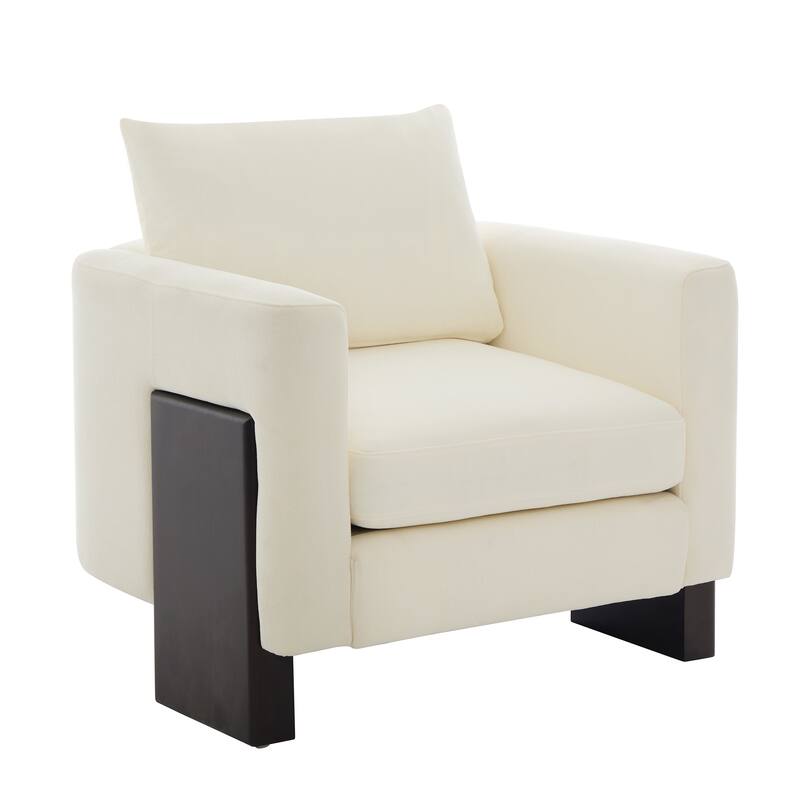 Christopher Knight Home - American Modern 3-Seater Upholstered Sofa and 2 Accent Chairs Set with Rubberwood Legs