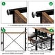 preview thumbnail 6 of 7, Hodely 5-Layer MDF Industrial Wrought Iron Kitchen Shelf With Drain Basket Hook