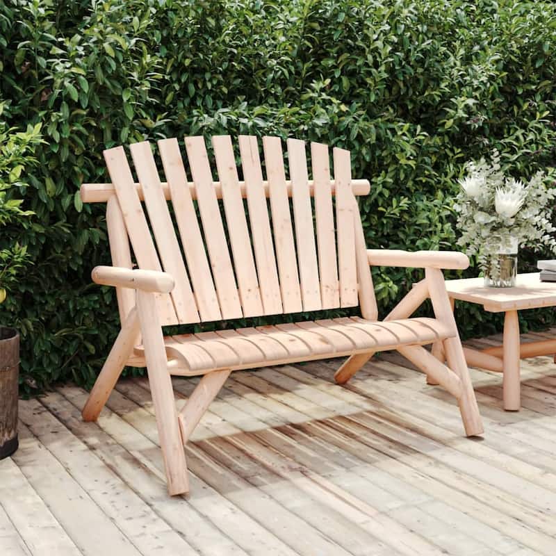 vidaXL Patio Chair 26.8"x33.9"x40.6" Solid Wood Spruce - 46.9" x 33.5" x 38.6" - Brown
