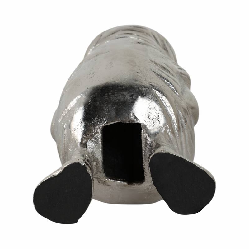 Metal Aluminum Figurine with Coastal Walrus Design - 9" Silver - 4.5" x 5" x 9"