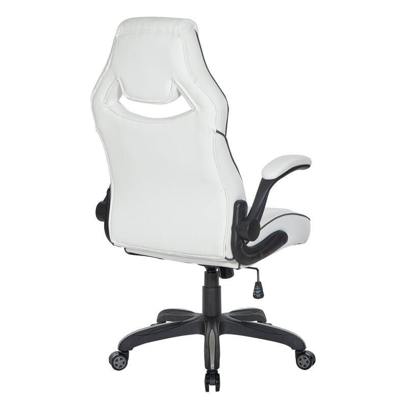 Xeno Gaming Chair in Faux Leather with Color Accents