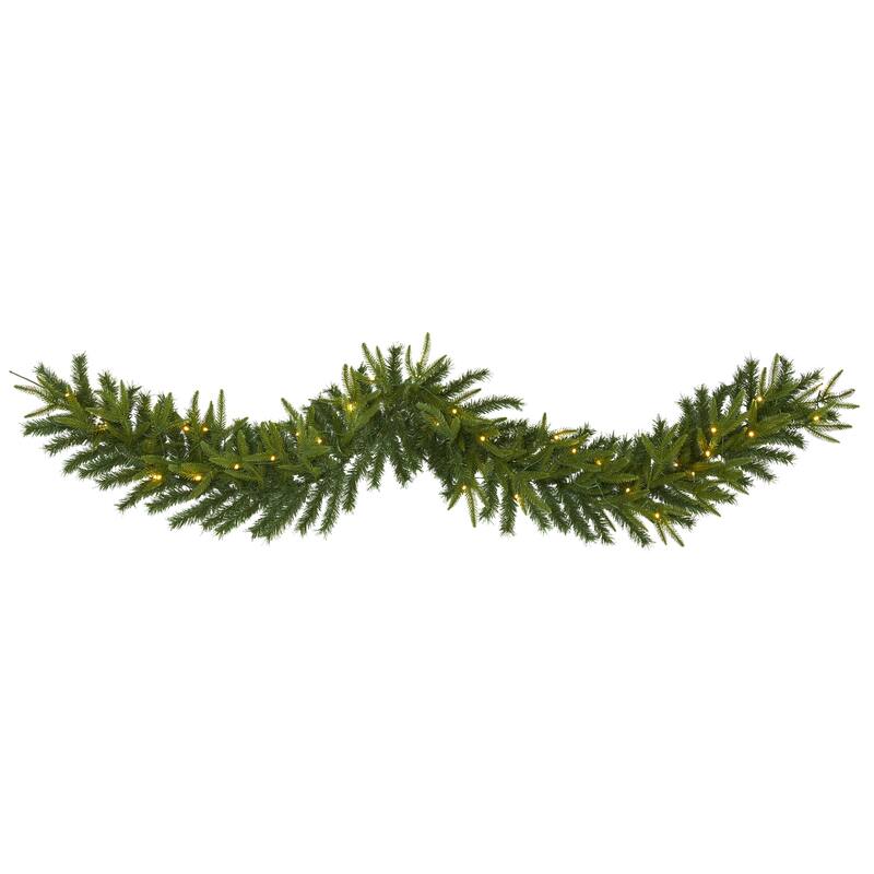 Artificial Christmas Garland 6Ft Green Pine Lights Holiday Decor Festive Home Decor - 72