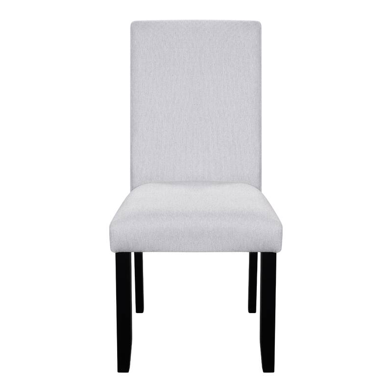 5-Piece Round Dining Table set, Modern Dining Table and 4 Upholstered Chairs