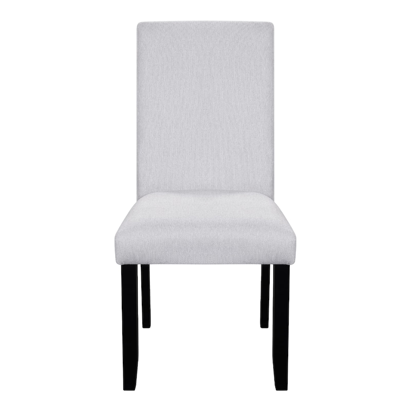 Modern 5-Piece Round Dining Table Set, Pedestal Kitchen Table Set with 4 Upholstered Chairs for Dining Room, Apartment