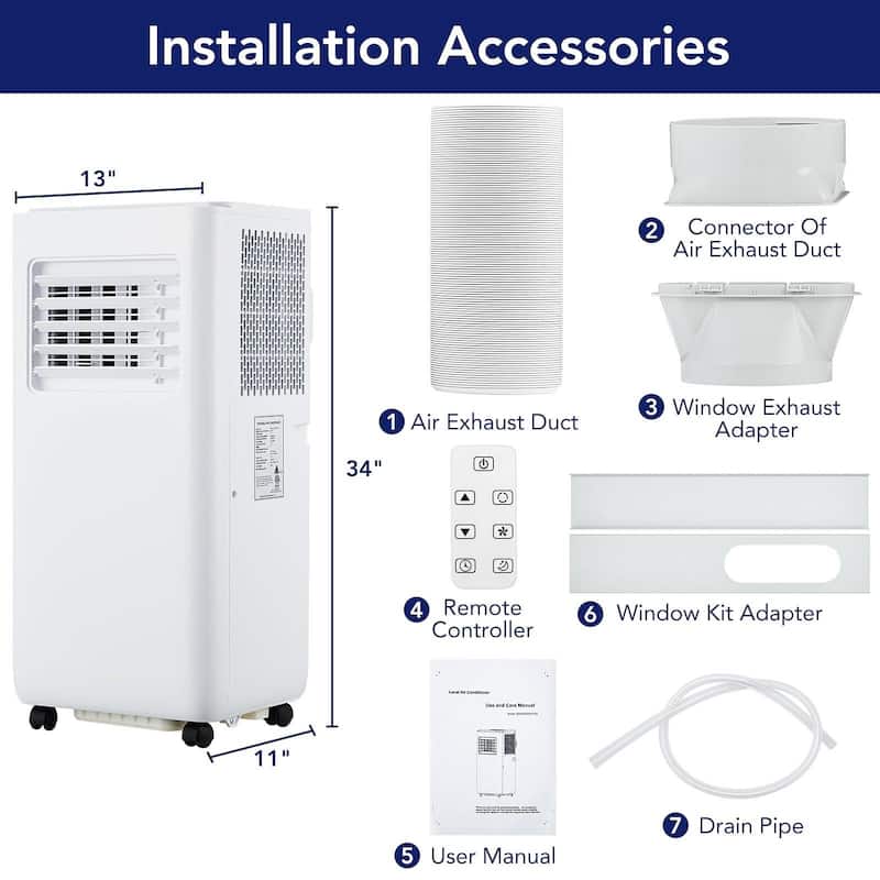 10000Btu Portable Air Conditioners Cool up to 450 Sq Ft