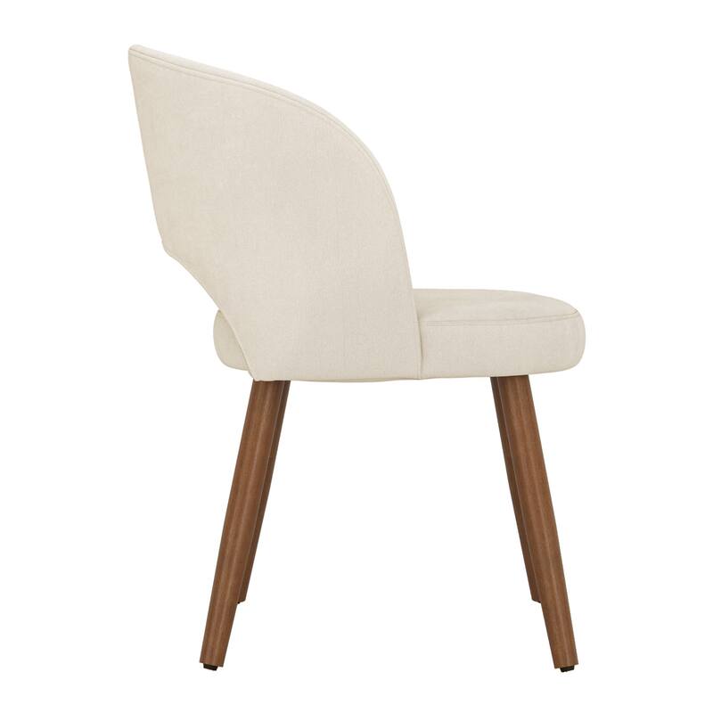 Upholstered Dining Chairs with Back Set of 2/4/6，Linen Dining Room Chairs with Lumbar Pillow for Dining Room, Beige