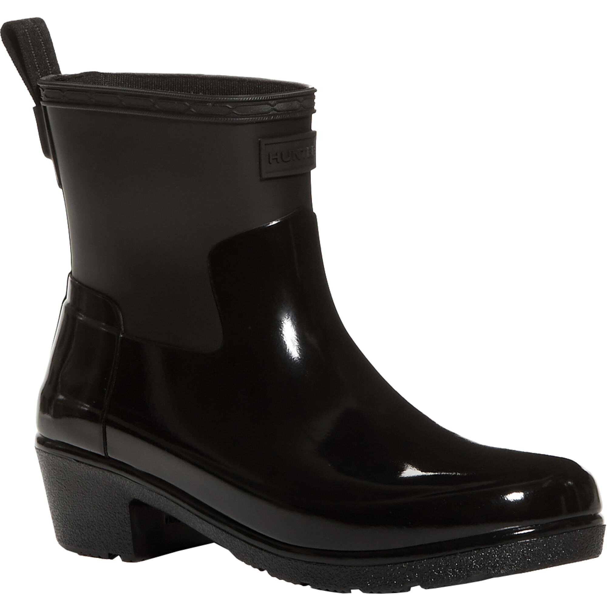 hunter low heel ankle biker booties