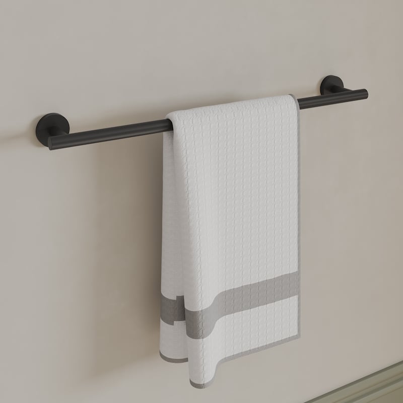 4-Piece Bathroom Hardware Accessories Set, Wall Mount Towel Bar, Toilet Paper Holder, Hand Towel Rack 1 Towel Hooks