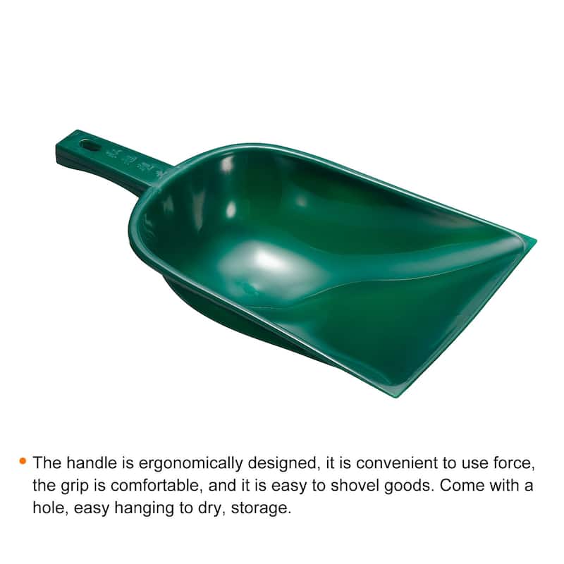 Feed Scoop PP 13.6" Flour Cereal Sugar Utility Handle Shovel Green