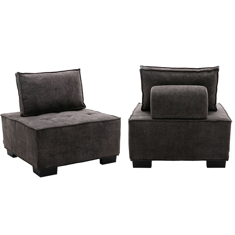 Modern Upholstered Living Room Chairs Set of 2