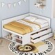preview thumbnail 1 of 9, White Full Size Daybed with Drawers and Shelves Storage Bed Frame White