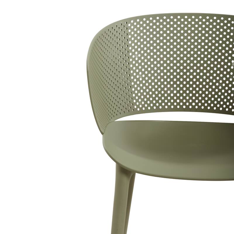 Christopher Knight Home - Gerald Modern Outdoor Plastic Dining Chair (Set of 2)