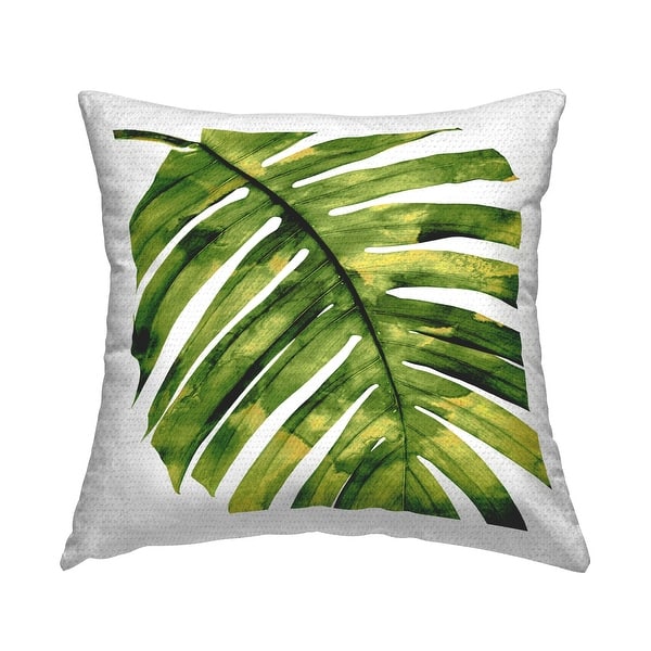 Stupell Pillows | Bold Monstera Leaf Tropical Outdoor Polyester