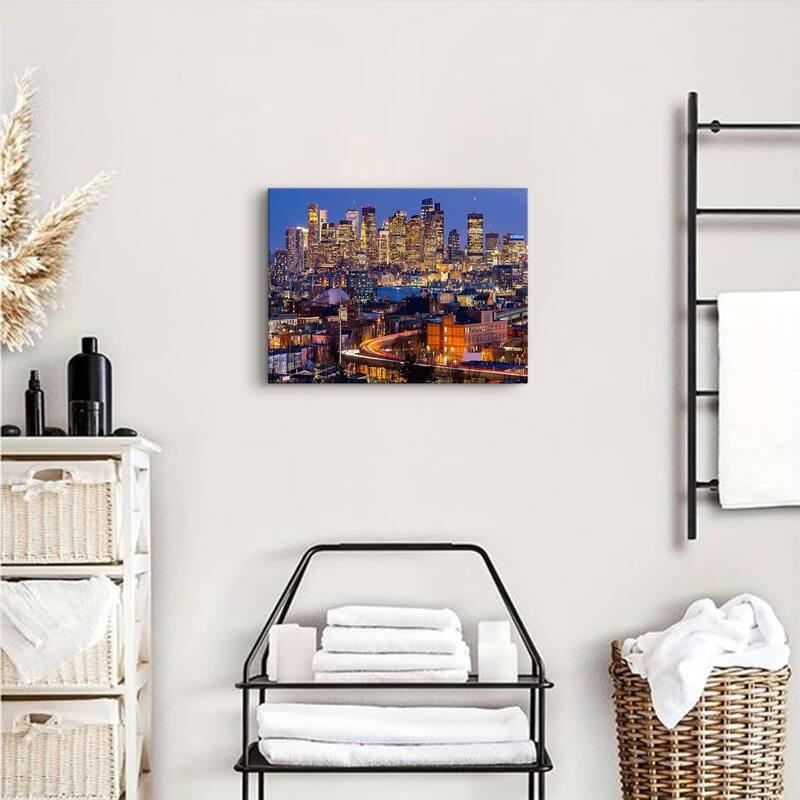 Colorful Boston Skyline Wall Art