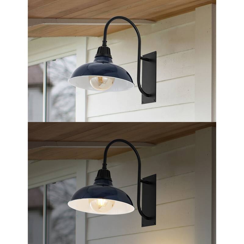 Wallace 12.25" Indoor/Outdoor LED Gooseneck Arm Sconce, By JONATHAN Y