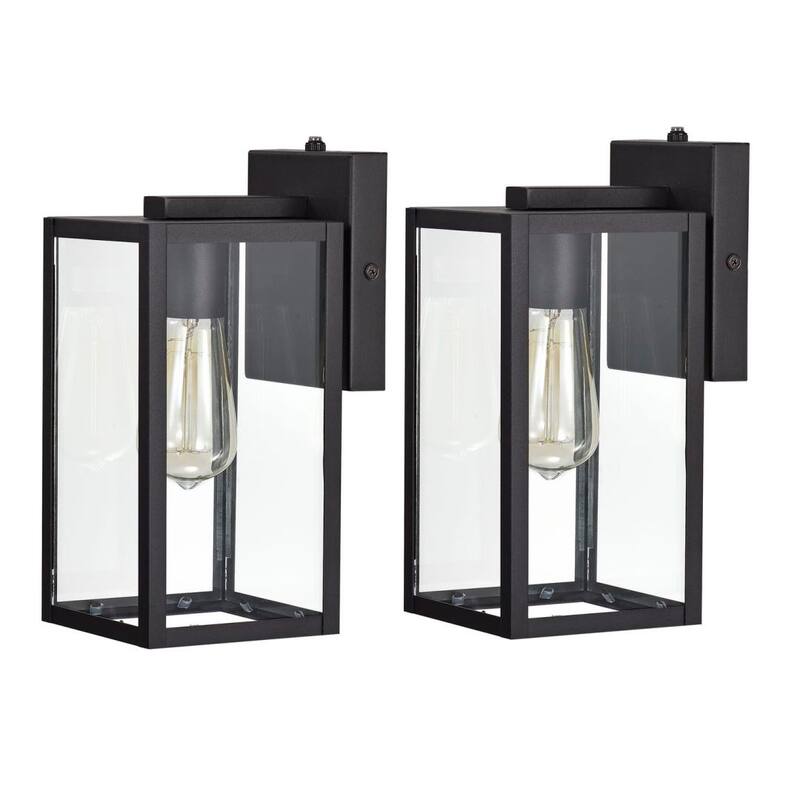 Franklin 2 Pack Outdoor Wall Lantern with Dusk to Dawn Sensor