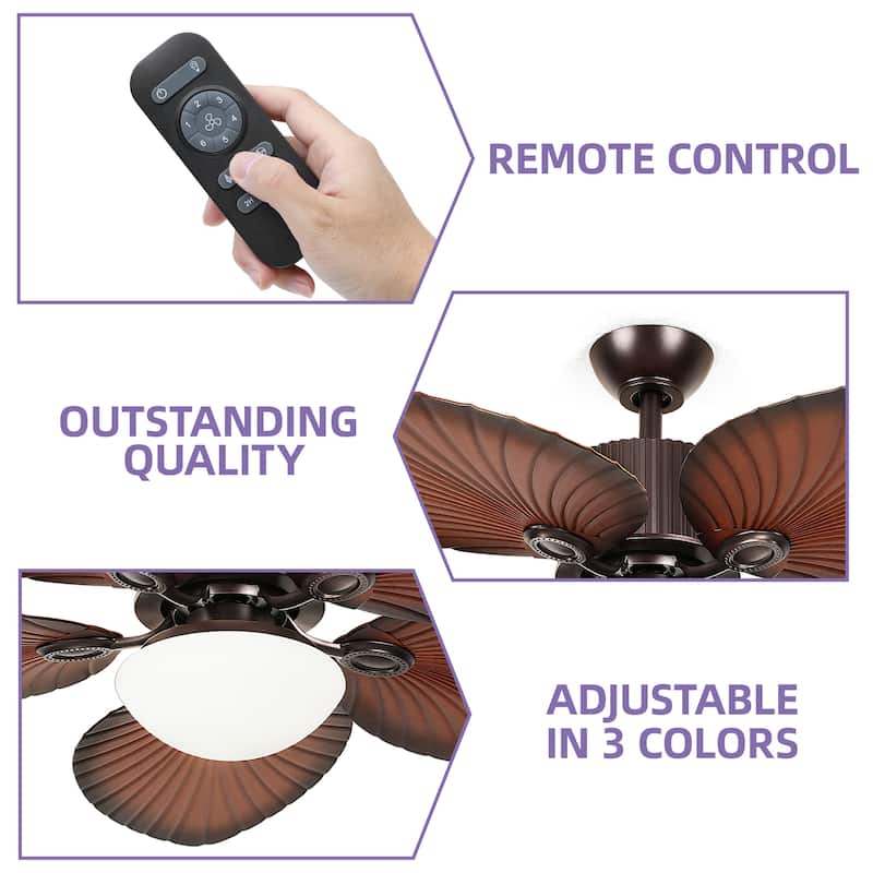 Moasis 52" Tropical Ceiling Fans Collection with Remote