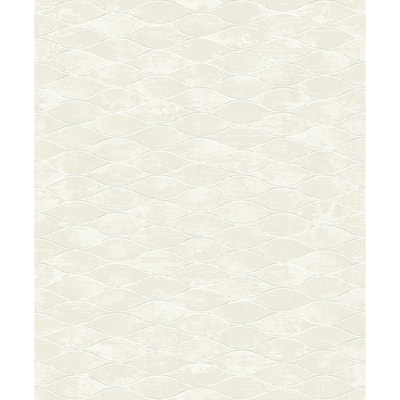Seabrook Designs Piccola Geometric Horizontal Ogee Non-Woven Unpasted Wallpaper