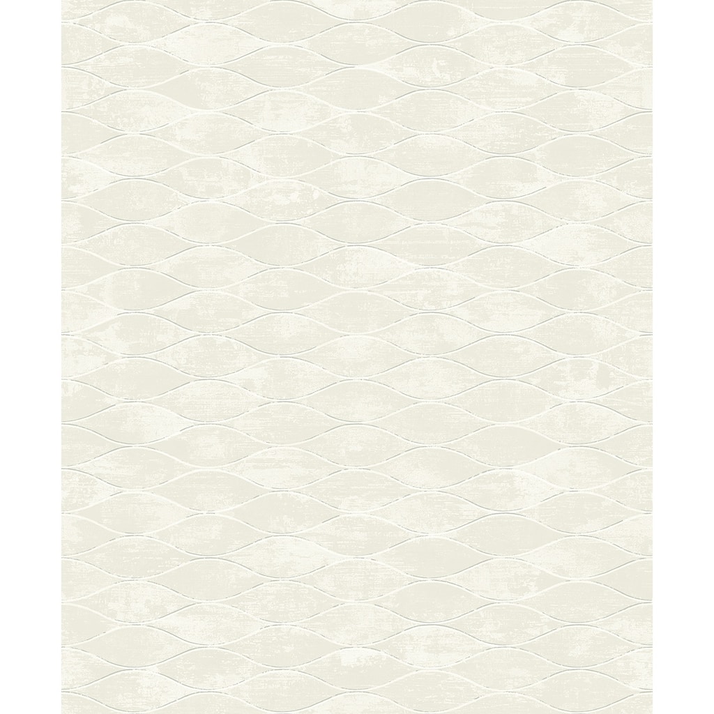 Seabrook Designs Piccola Geometric Horizontal Ogee Non-Woven Unpasted Wallpaper