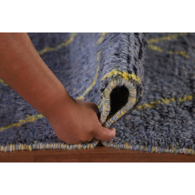 Trellis / Moroccan Style Area Rug Hand-Knotted Wool Carpet - 5'11" x 9'7"