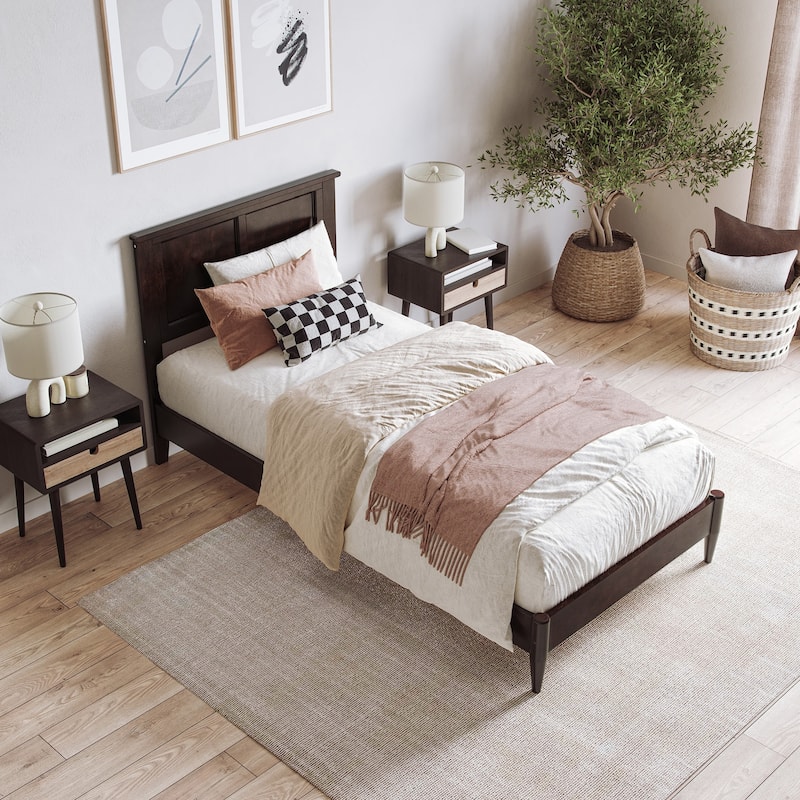 Charlotte Solid Wood Low Profile Platform Bed