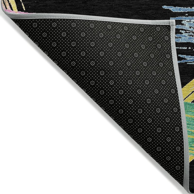 HomeRoots Striped Contemporary Rectangle Outdoor Rug