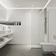 preview thumbnail 4 of 8, VIGO Zenith 34" W x 74" H Frameless Fixed Shower Screen in Stainless Steel