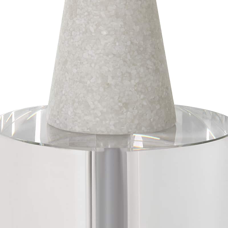 Uttermost Norte White Stone Sculptures, Set Of 2 - 4"W x 28.25"H x 4"D