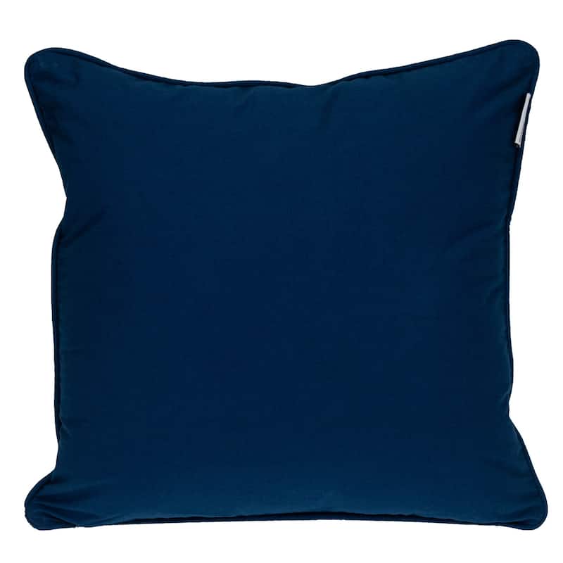 Geometric Circle Cotton Throw Pillow - 20" - Blue and White