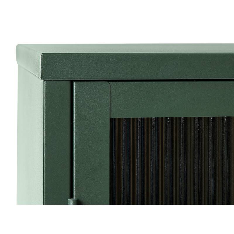 Rye Studio Brianne Modern Metal & Glass 55" Display Cabinet