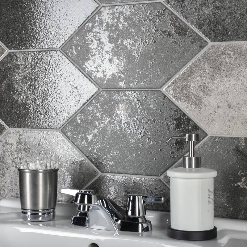 Merola Tile Magma Kayak Grey 6-1/2" x 12-1/2" Porcelain Floor and Wall Tile