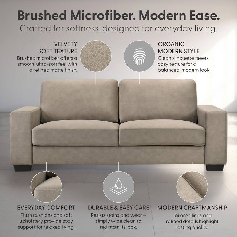 Yvonne Modern Sofa, Loveseat, Living Room Set, Upholstered Couch with Removable Cushions