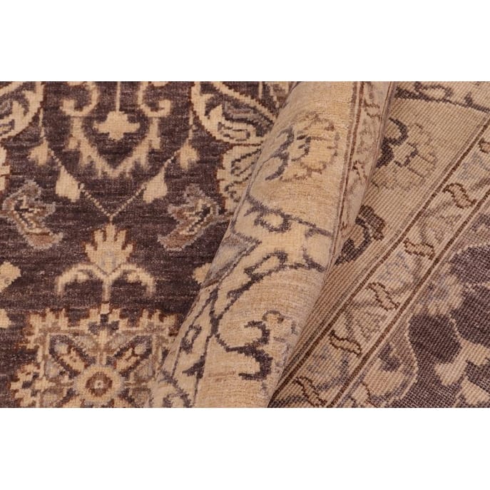 Boho Chic Ziegler Kolby Charcoal Beige Hand-Knotted Wool Rug - 7'10'' x 9'8''