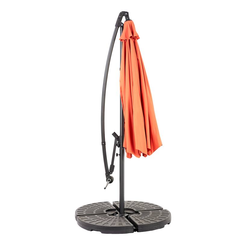 Best Choice Products 10ft Offset Hanging Market Patio Umbrella w/Easy Tilt Adjustment, Polyester Shade, 8 Ribs