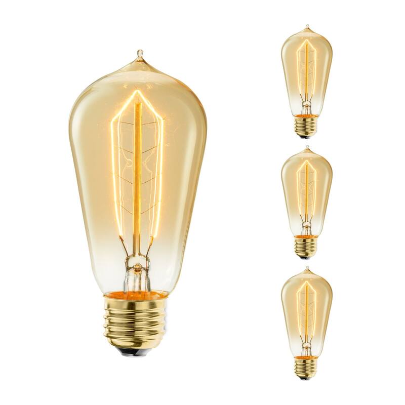 Bulbrite Pack of (4) Dimmable Antique Nostalgic Filament Incandescent Bulb