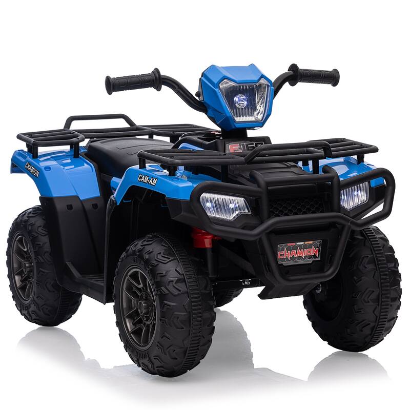 12V Kids Ride on ATV, Battery-Operated Car, Dual Speed Adjustment 1.5-2.2mph for Toddlers