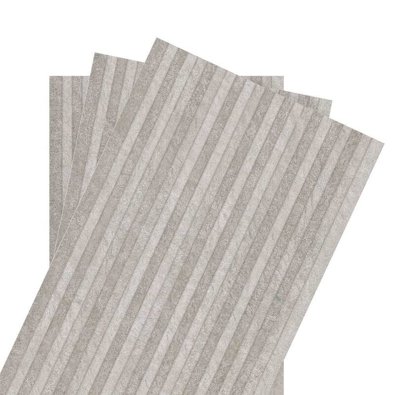 Crete 12x40 Matte Ceramic Relief Wall Tile - Large Format
