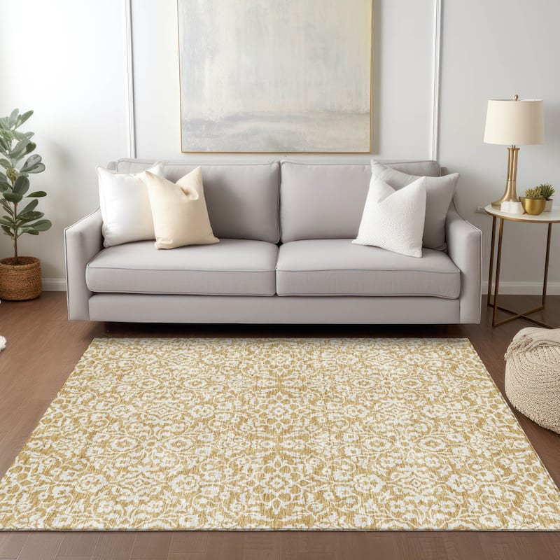 Machine Washable Indoor/ Outdoor Chantille Traditional Farmhouse Rug