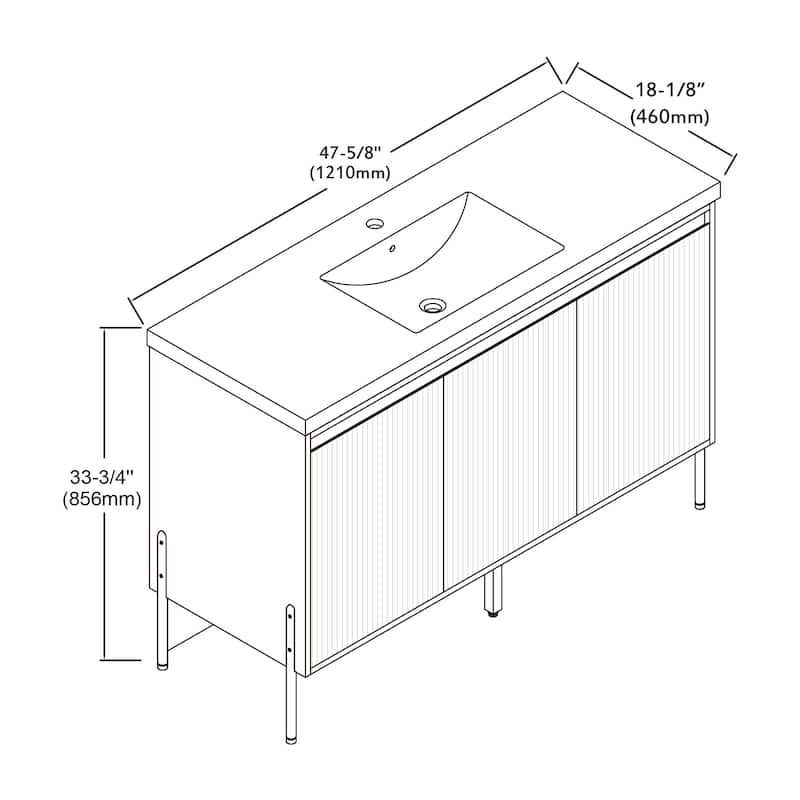 Ripple 48" Single Bathroom Vanity Set