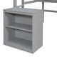 preview thumbnail 16 of 28, Full size Loft Bed with Desk, Writing Board and Drawers Cabinet, White