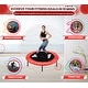 preview thumbnail 6 of 4, Upper Bounce 44" Rebounder Exercise Fitness Trampoline with Durable Jumping Mat, Portable & Foldable Workout Trampoline
