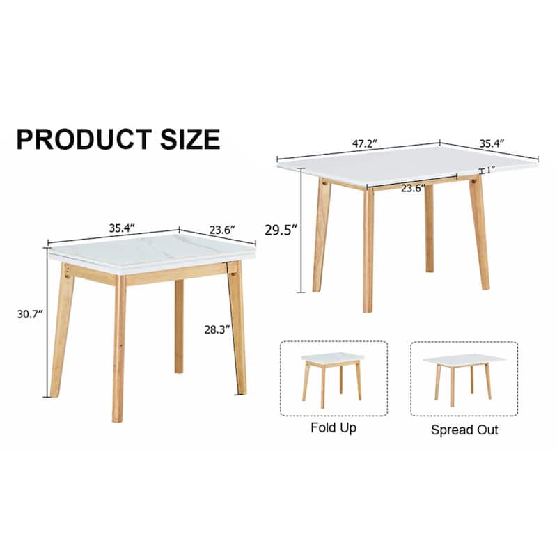 sintered stone tabletop with rubber wooden legs