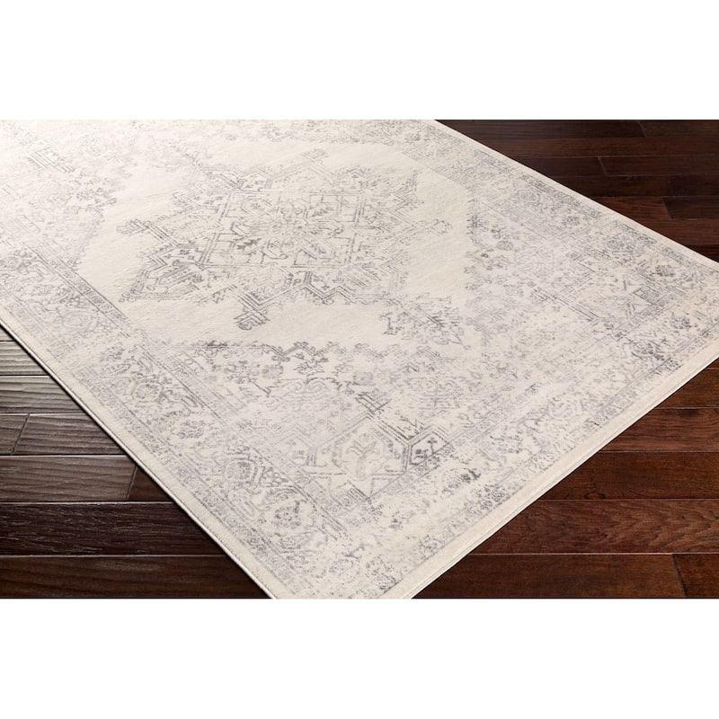 Livabliss Uranus Distressed Medallion Area Rug