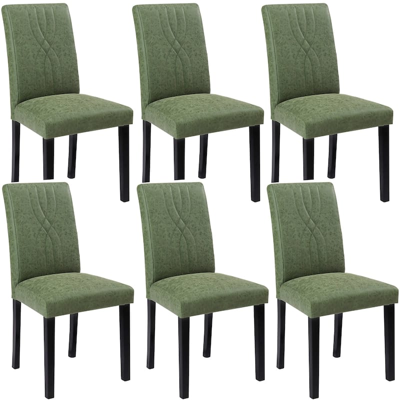 VECELO Upholstered Dining Chairs Set of 2/4/6, Fabric Dining Room Kitchen Side Chair, Parson Dining Chairs