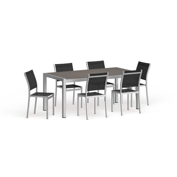 Shore 7 Piece Outdoor Patio Aluminum Dining Set On Sale Bed Bath