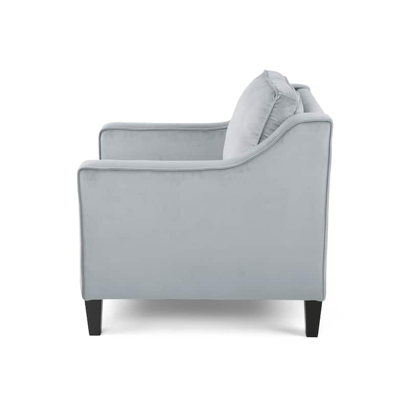 Milo Contemporary Velvet Club Chair by Christopher Knight Home - 30.75" W x 33.50" L x 33.75" H