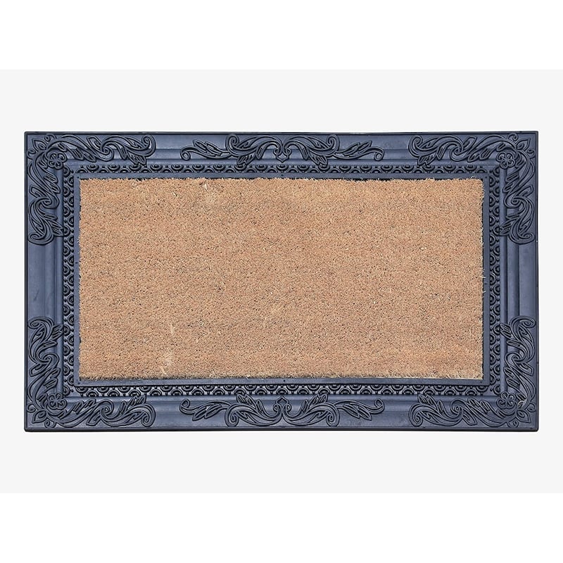 A1HC Natural Coir and Rubber Door Mat, Thick Durable Doormats for Indoor/Outdoor Entrance, Front Door Entry Doormat