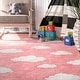preview thumbnail 8 of 22, Nuloom Handmade Modern Clouds Pattern Kids Area Rug